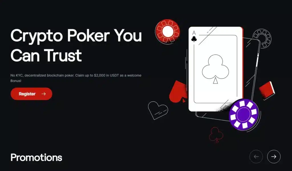 3. Coinpoker - най-добрият сайт за крипто покер с бонус до $2000